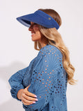 Seaspray Blue Jess visor hat with translucent sun glare barrier, UK version