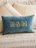 No Ordinary Gift personalised couples initials cushion 50 x 30 cm, imported from the UK