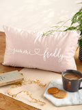 No Ordinary Gift personalised velvet cushion 50x30cm, imported from the UK
