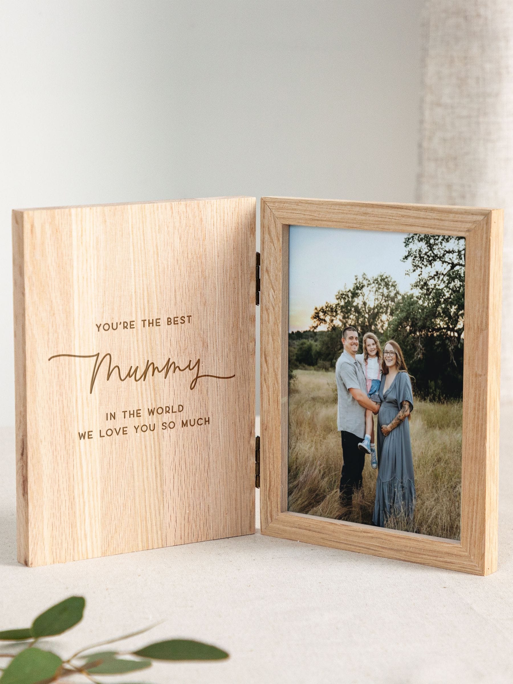 No Ordinary Gift personalised oak photo frame 20x15cm - British product