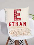 No Ordinary Gift personalised children's initial cushion 45x45cm (British brand)