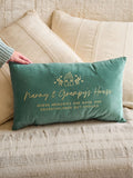 No Ordinary Gift personalised velvet cushion 50x30cm - British product