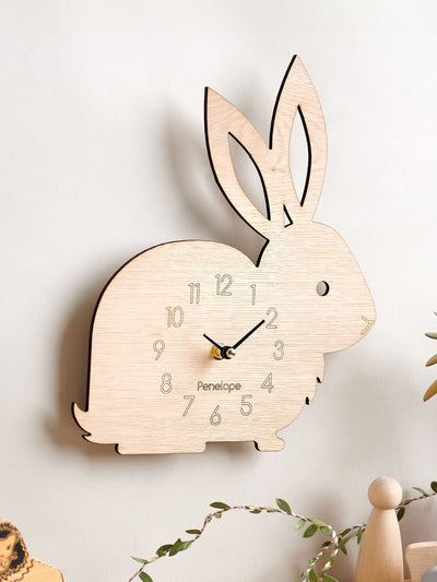 Next No Ordinary Gift Personalised Wooden Rabbit Wall Clock- Buy online at McGrocer