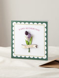No Ordinary Gift paper tulip card personalised wooden banner 15cm - British product