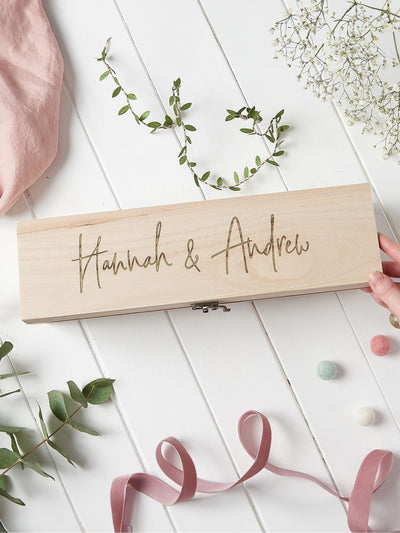 Next No Ordinary Gift Personalised Wooden Couples Wine Box- Buy online at McGrocer