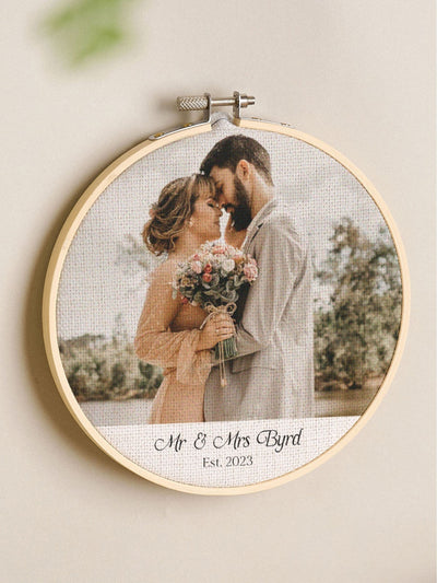 Next No Ordinary Gift Personalised Photo and Caption Anniversary Hoop Wall Hanging 6 inch- Buy online at McGrocer