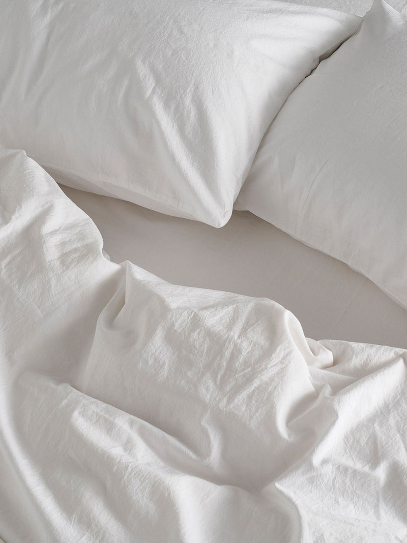 Bedfolk White Relaxed Cotton Pillowcases Pair