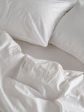 Bedfolk White Relaxed Cotton Pillowcases Pair