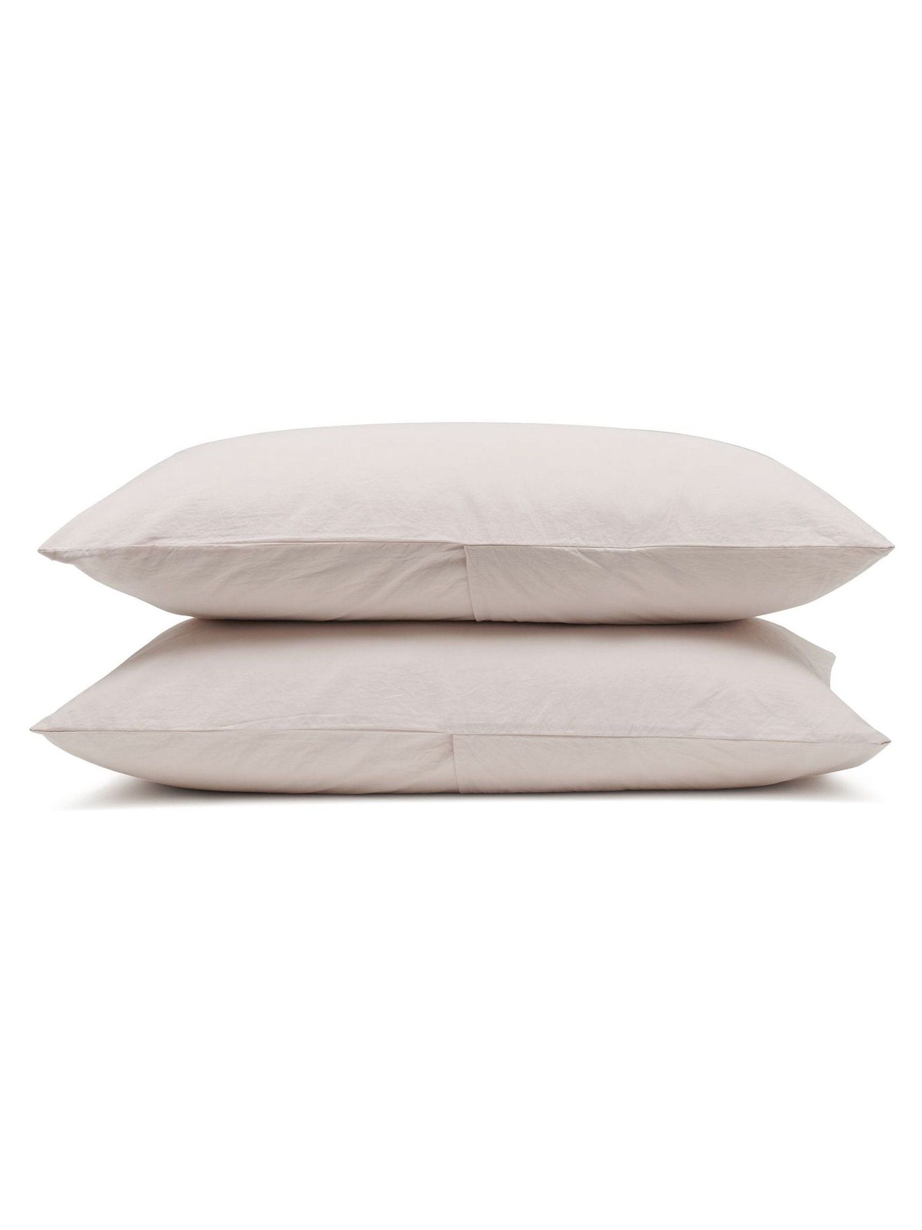 Bedfolk pink relaxed cotton pillowcases pair (British brand)