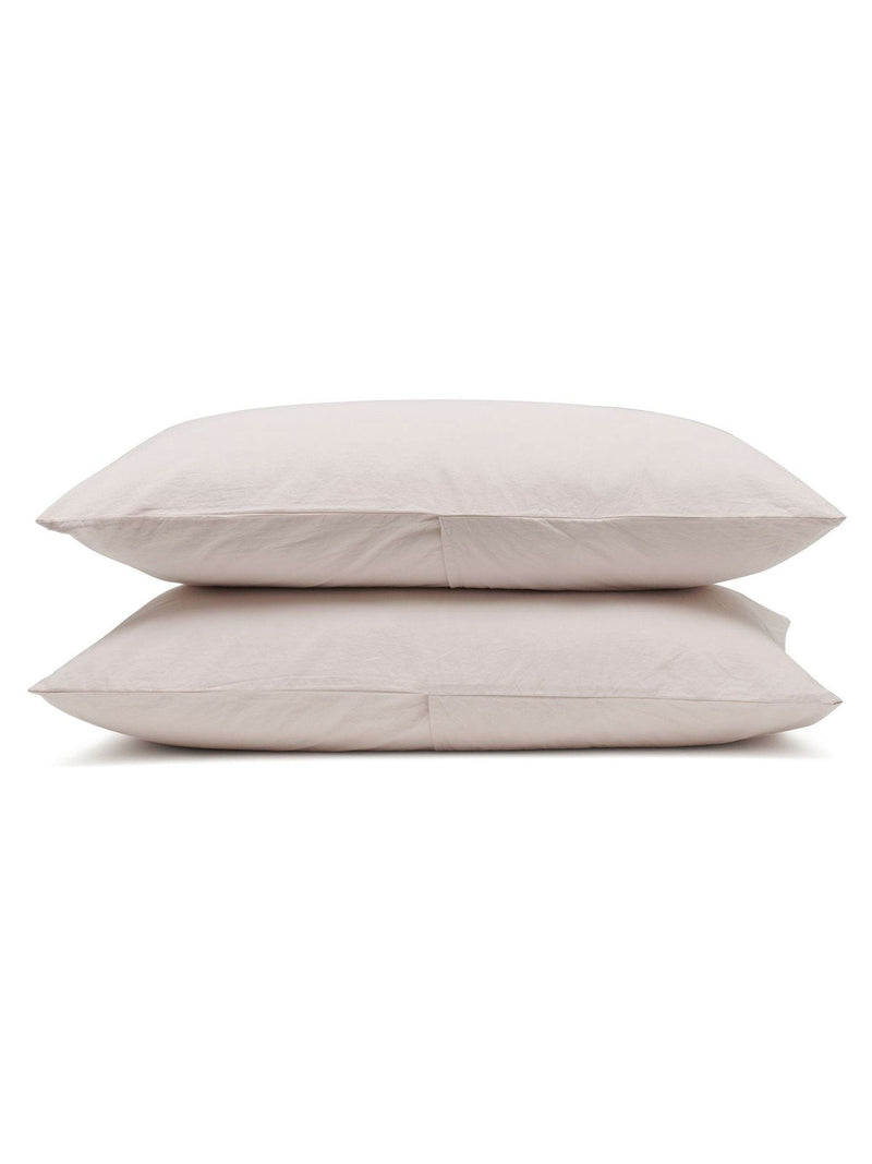 Bedfolk pink relaxed cotton pillowcases pair (British brand)