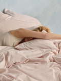 Bedfolk pink relaxed cotton pillowcases pair (British brand)