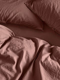 Bedfolk Orange Relaxed Cotton Pillowcases Pair