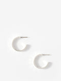 Mint Velvet silver tone textured hoop earrings, imported from the UK