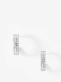 Mint Velvet silver tone textured hoop earrings, imported from the UK