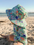 Purebaby green broad brim swim hat, UK version