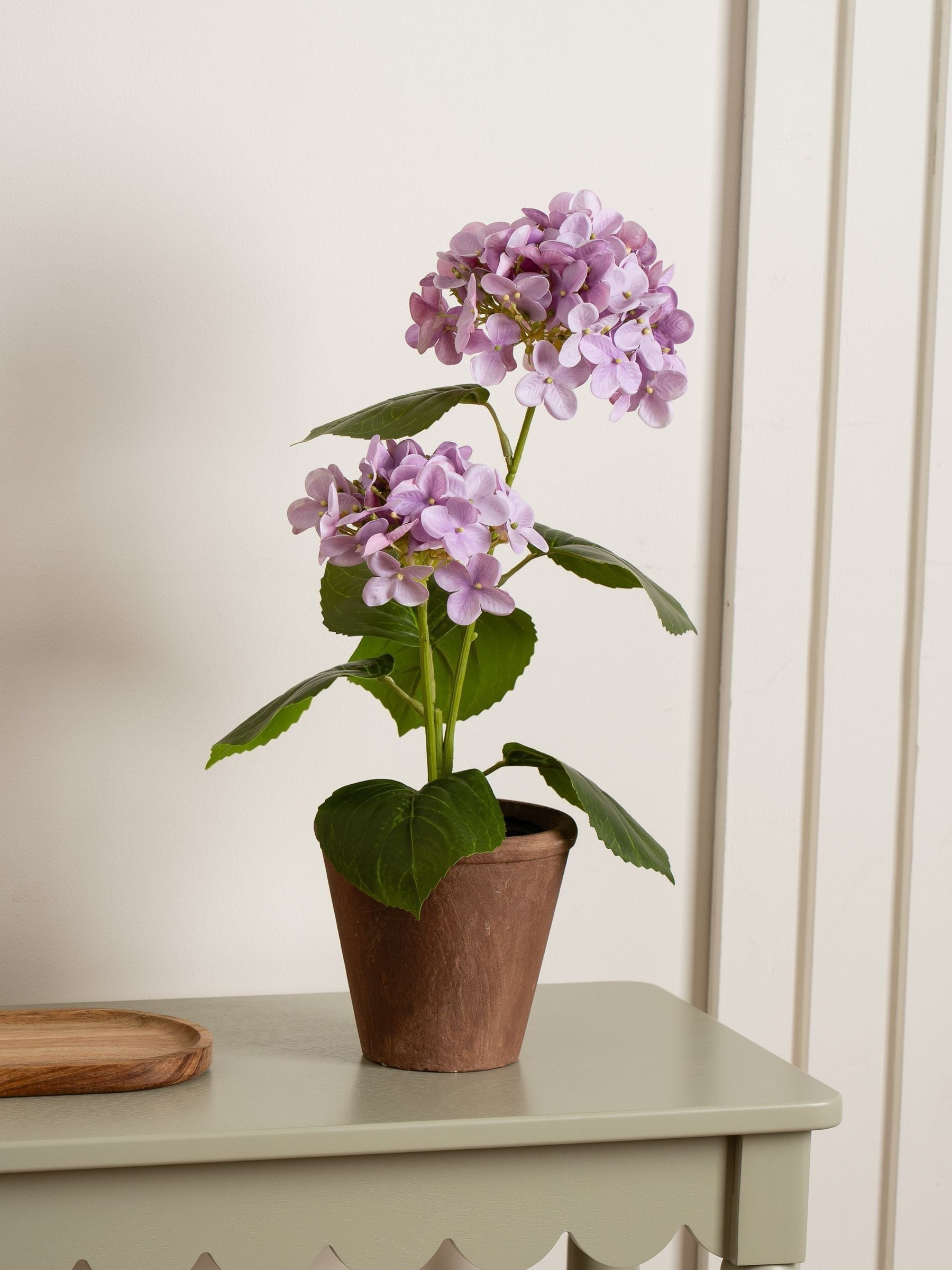 Scottish Everlastings lilac artificial hydrangea 40cm - British product