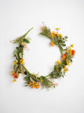 Scottish Everlastings artificial forsythia poppy garland 150cm - British product