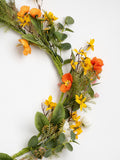 Scottish Everlastings artificial forsythia poppy garland 150cm - British product