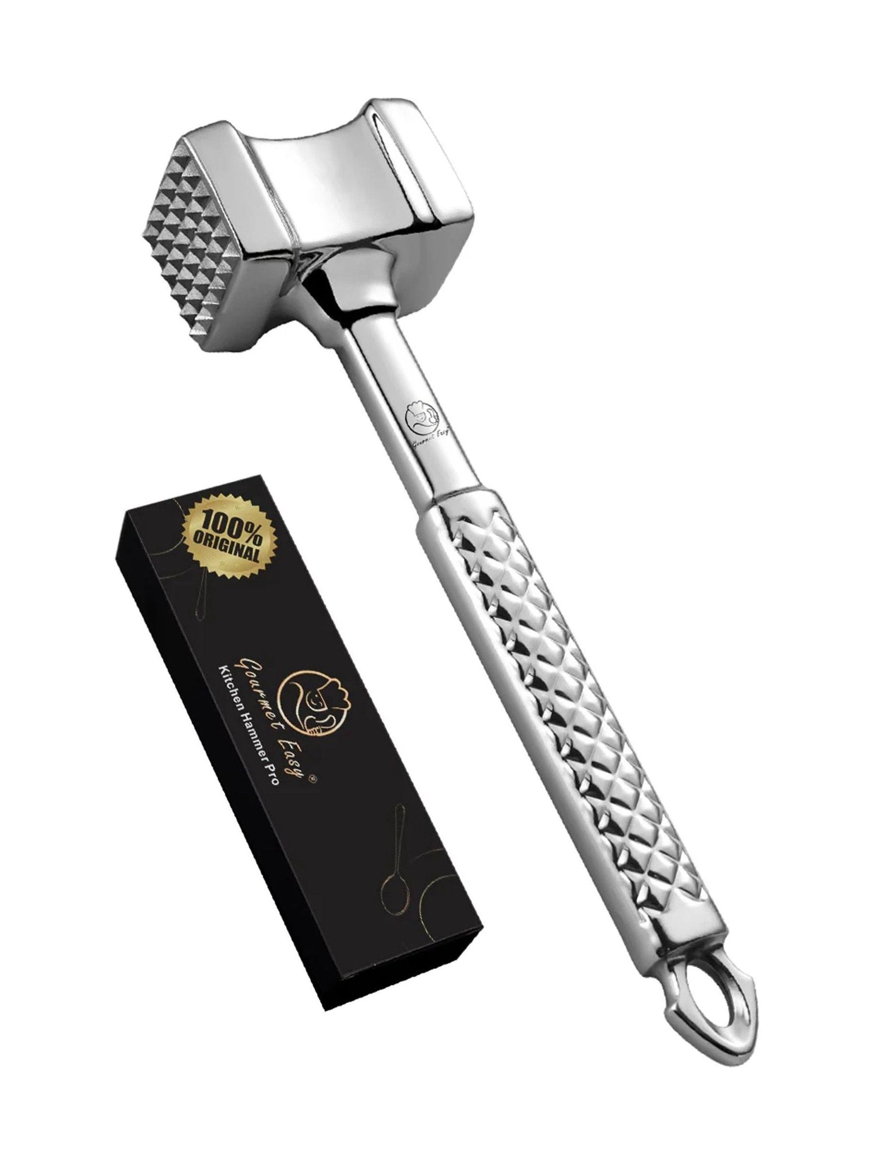 Gourmet Easy dual-sided stainless steel meat tenderizer - British product