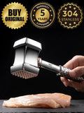 Gourmet Easy dual-sided stainless steel meat tenderizer - British product
