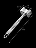 Gourmet Easy dual-sided stainless steel meat tenderizer - British product