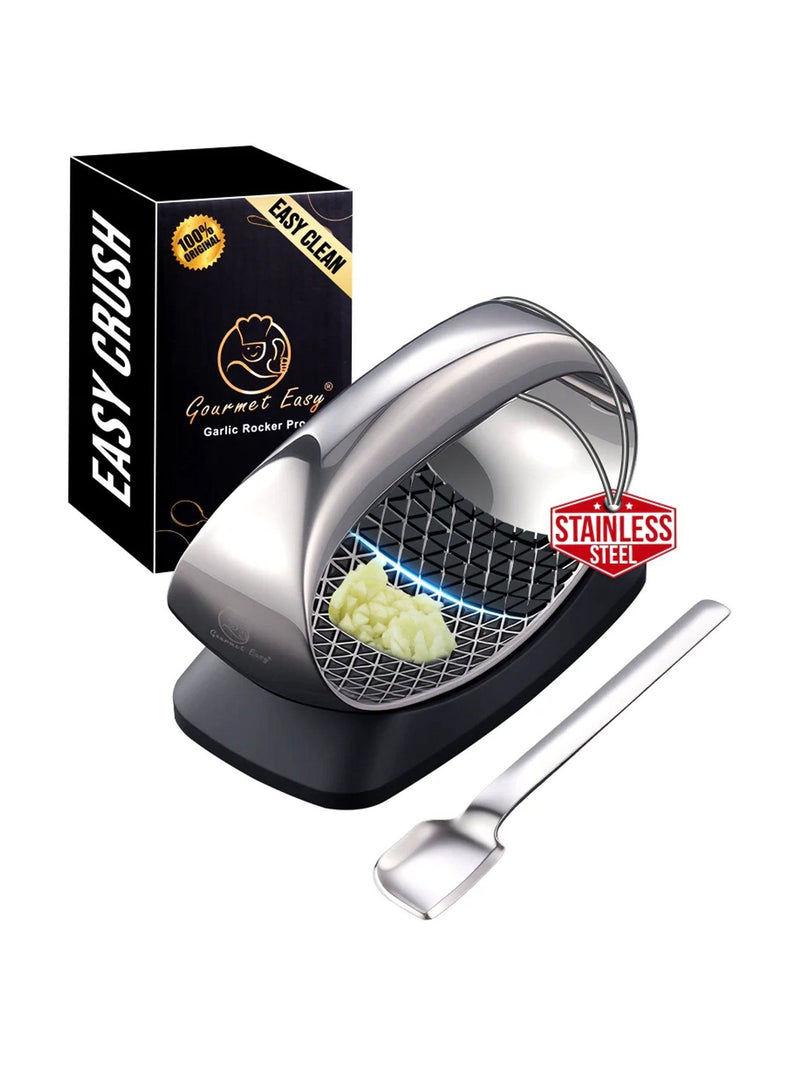Gourmet Easy stainless steel garlic rocker, UK version