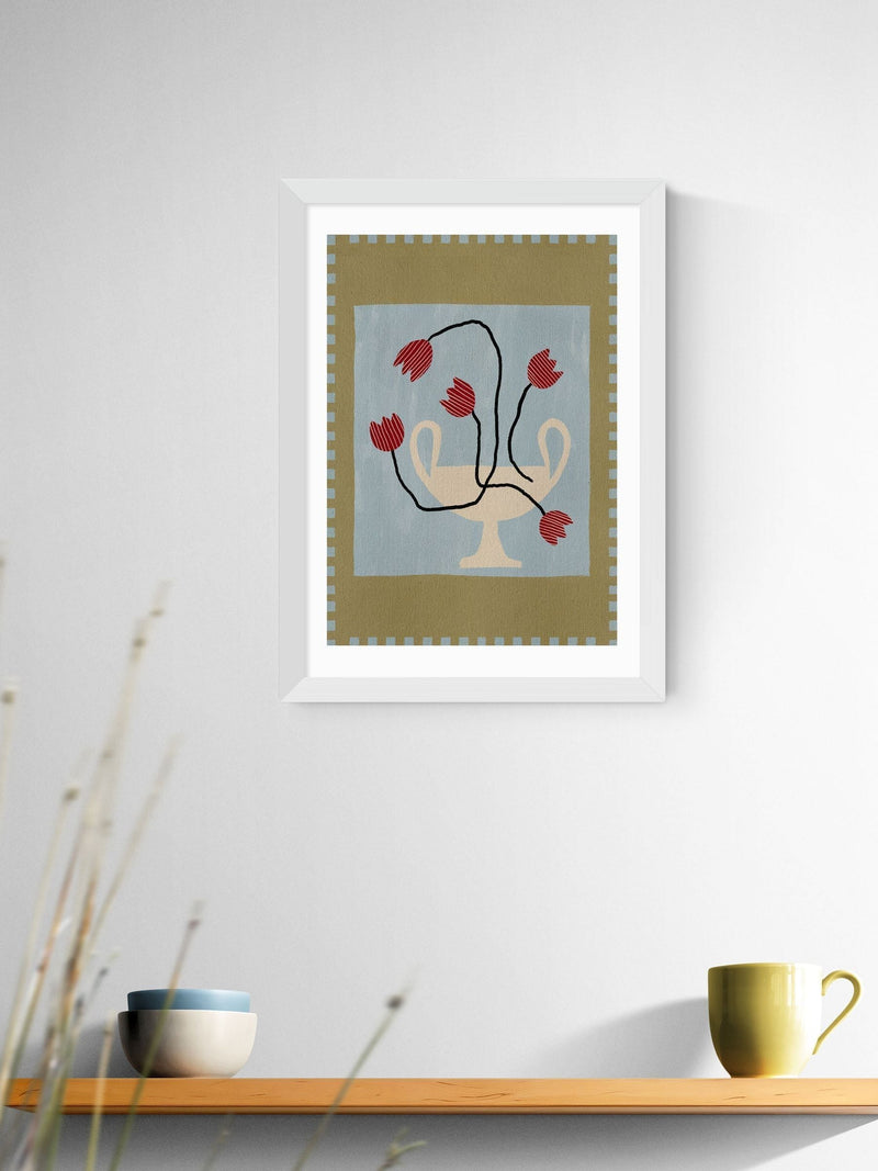 East End Prints wall art print White Out of Vase Blooms, imported from the UK