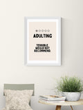 East End Prints White Adulting Wall Art Print by Wisdom and Wonder Designs