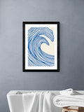 East End Prints Black Wavy Lines Wall Art Print by Merel Takken