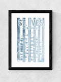 East End Prints St Ives wall art print with fish silhouettes - British product