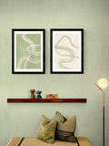 East End Prints Set of 2 Black Flow Wall Arts Print by The Print Republic