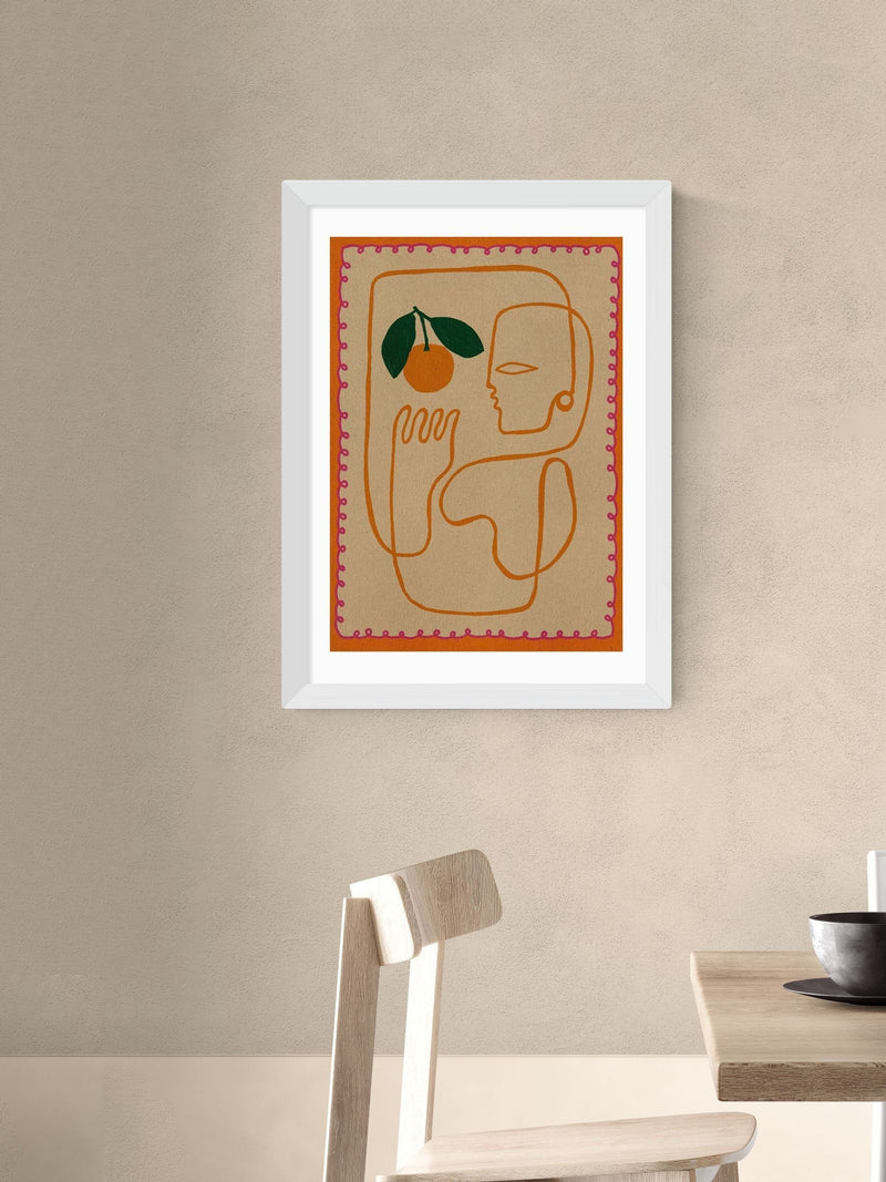 East End Prints White Fruit Fiesta I Wall Art Print by Shatha Dafai