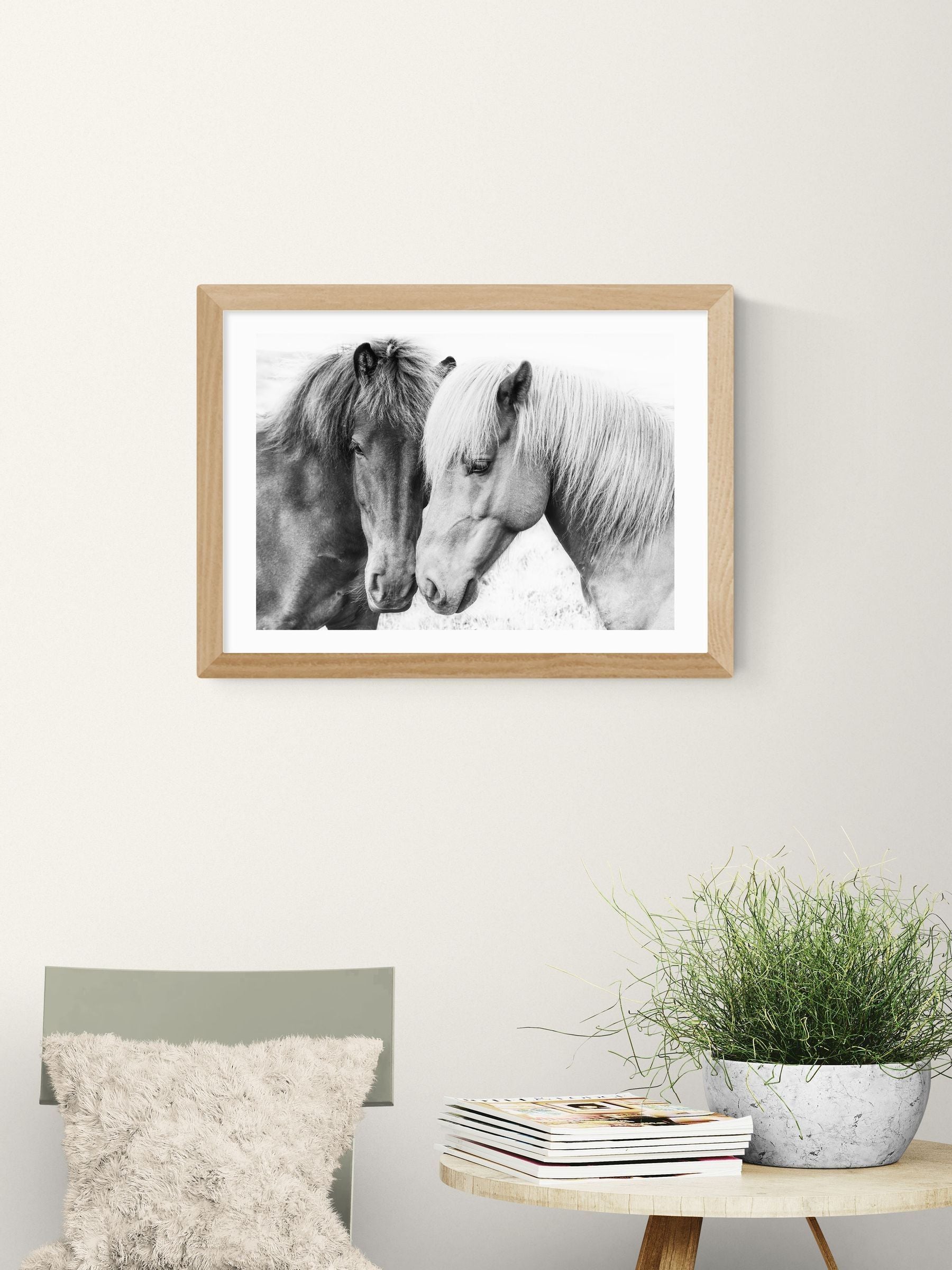 East End Prints Horse Love wall art print, imported from the UK