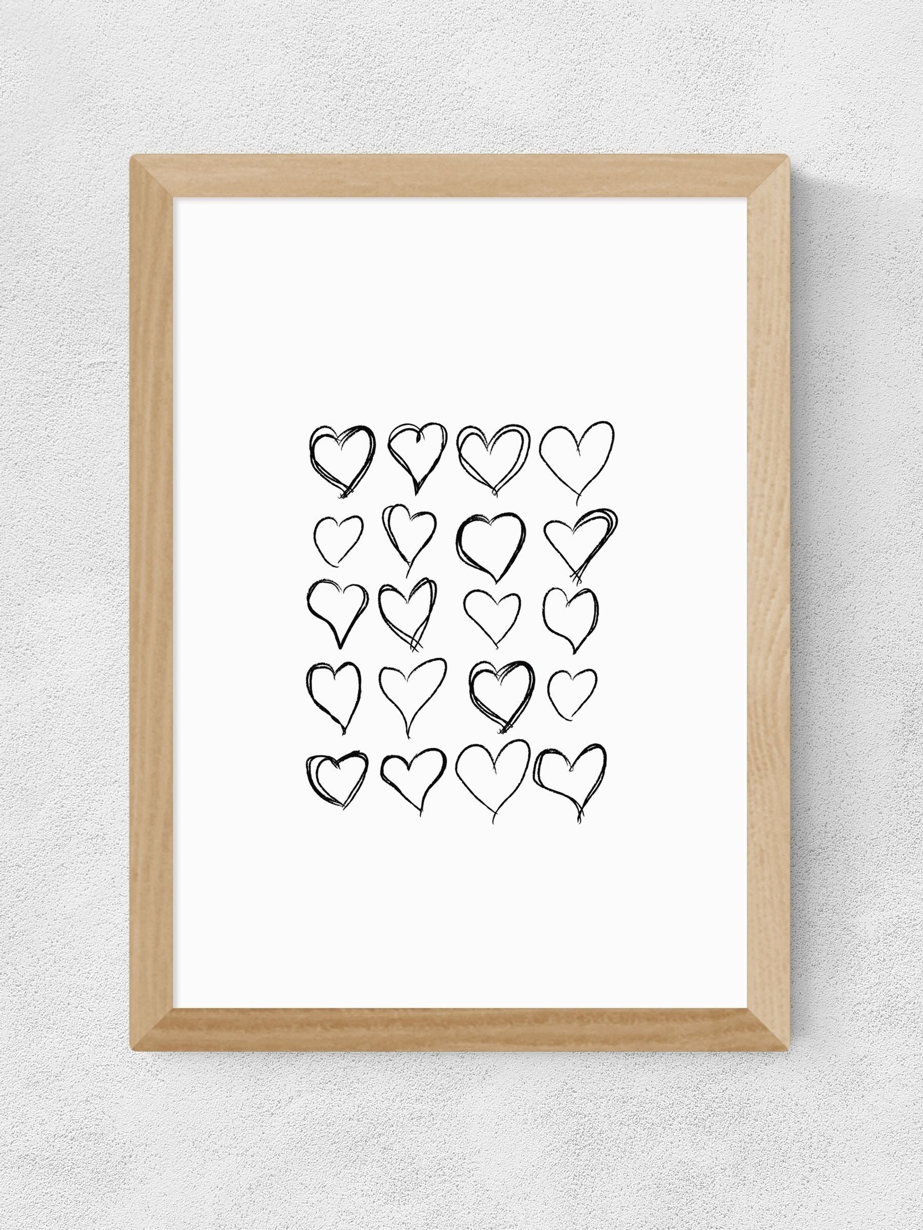 East End Prints love hearts wall art print, imported from the UK