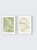 East End Prints White Flow diptych art prints (British brand)