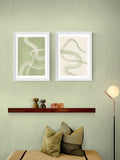 East End Prints White Flow diptych art prints (British brand)