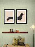 East End Prints Sausage Dog Art Print Set - British product