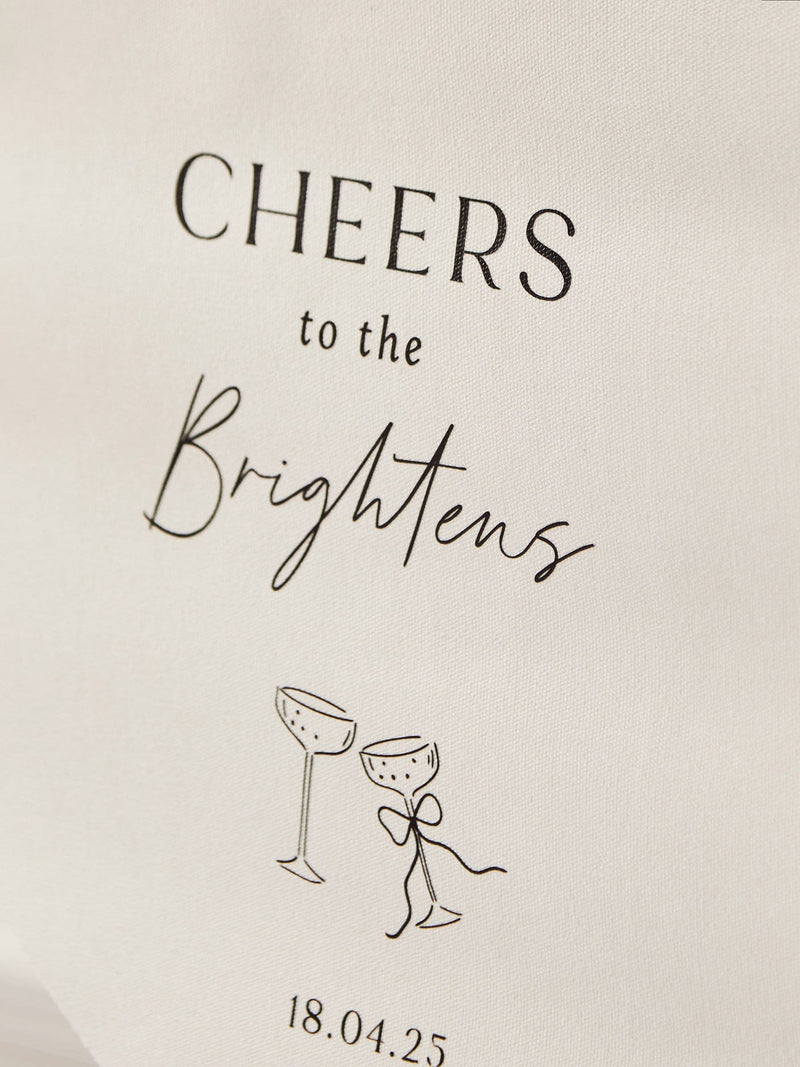 Made Yours Cheers to the Wedding wall hanging, UK version