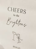 Made Yours Cheers to the Wedding wall hanging, UK version