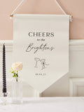 Made Yours Cheers to the Wedding wall hanging, UK version