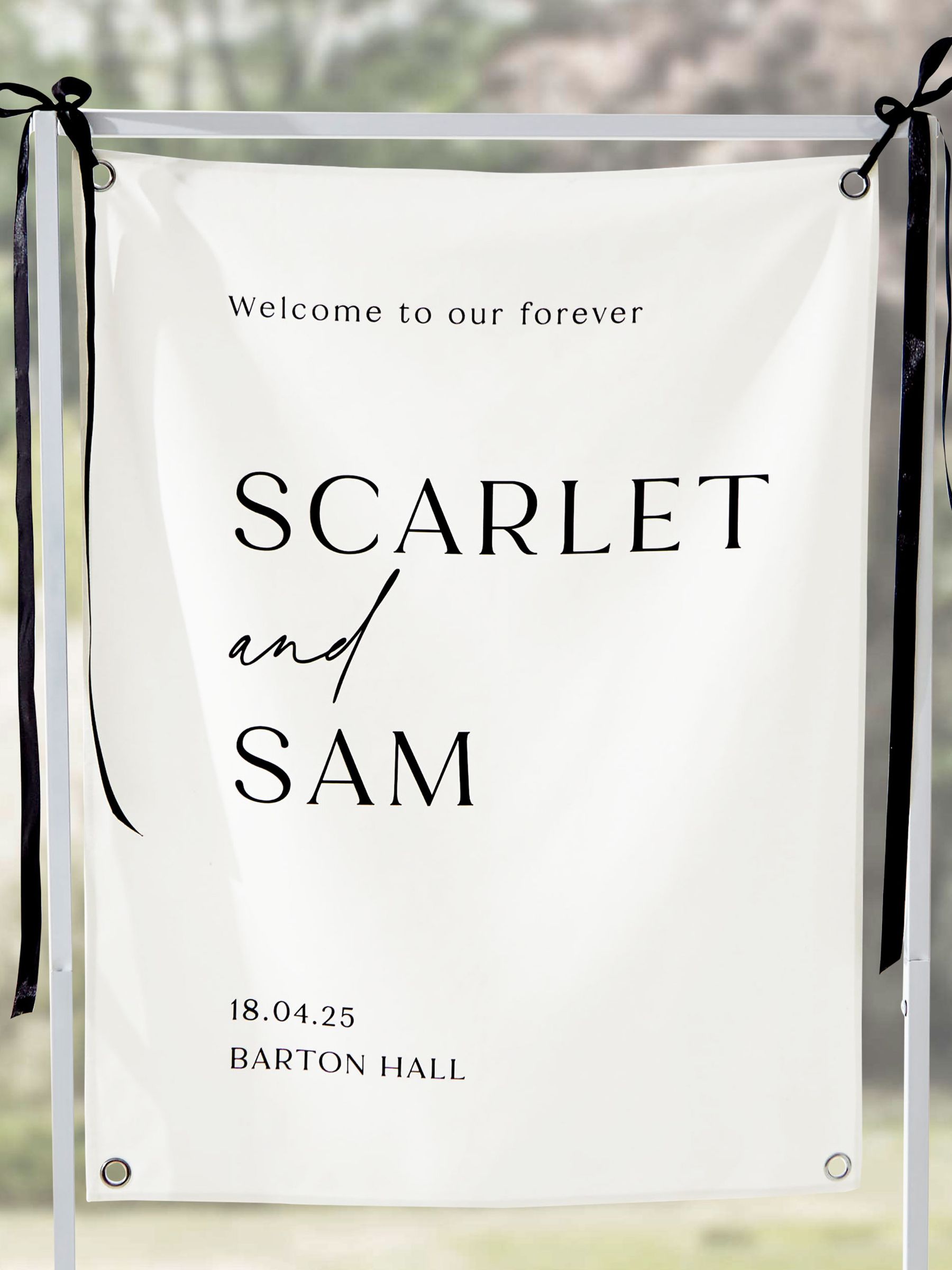 Made Yours personalised black and white wedding wall hanging - British product
