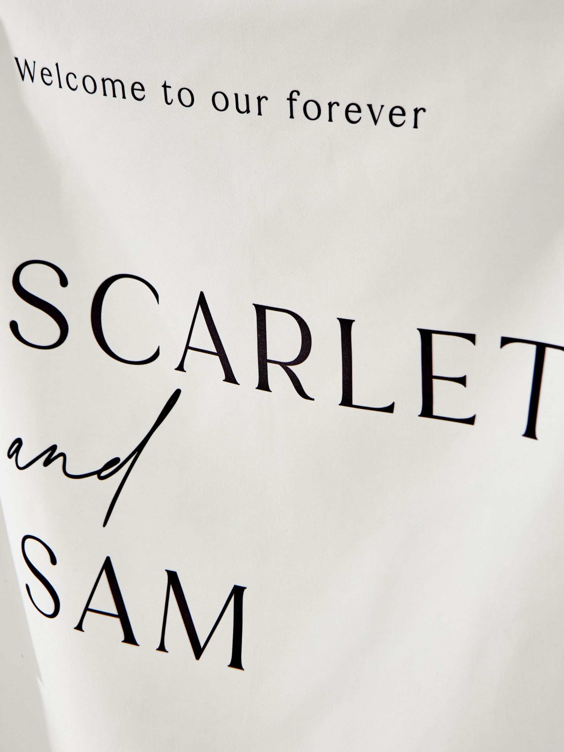 Made Yours personalised black and white wedding wall hanging - British product