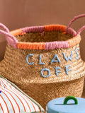 Oliver Bonas Pink Claws Off storage basket - British product