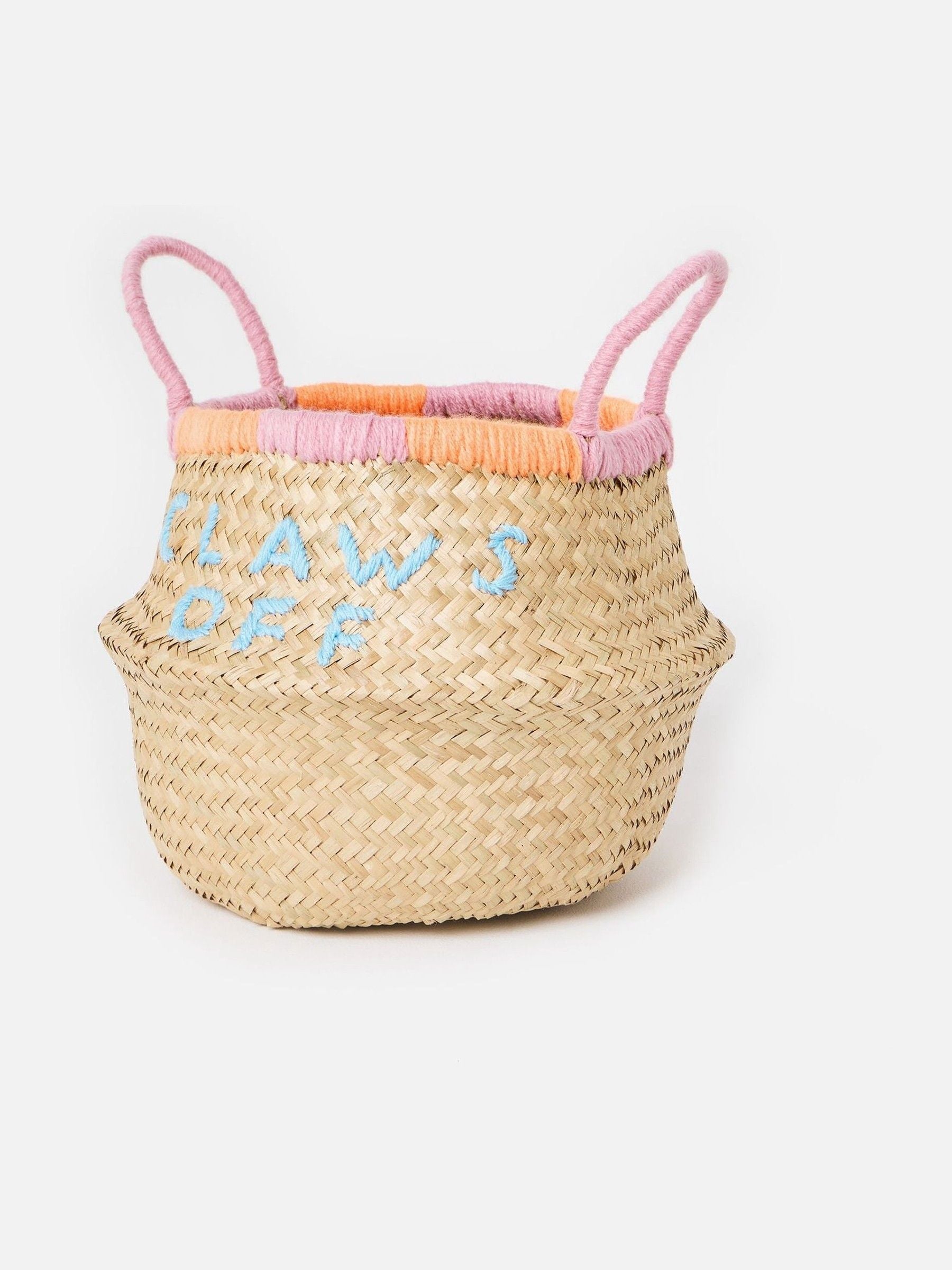 Oliver Bonas Pink Claws Off storage basket - British product