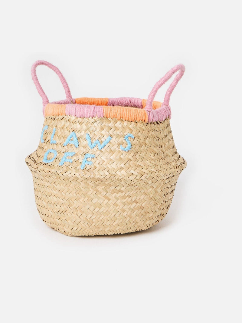 Oliver Bonas Pink Claws Off storage basket - British product
