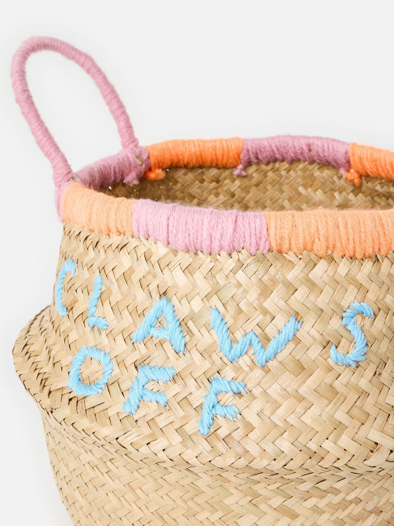 Oliver Bonas Pink Claws Off storage basket - British product