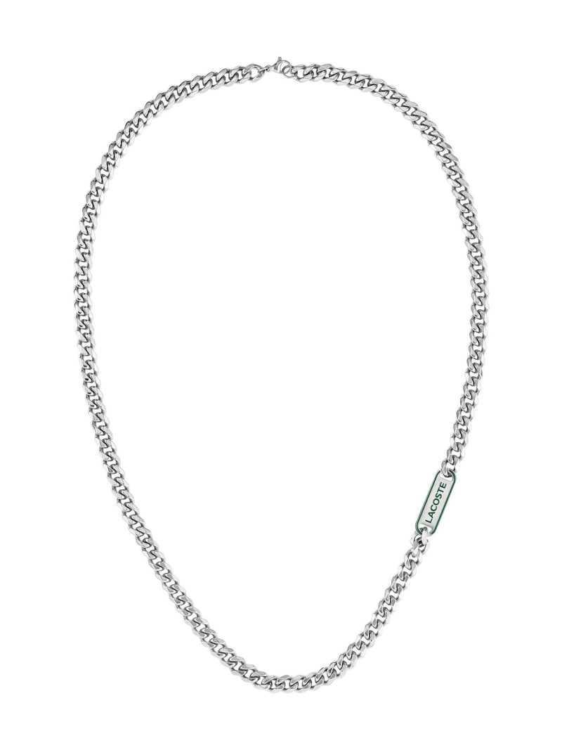 Lacoste Silver Tone District necklace 61cm (British brand)