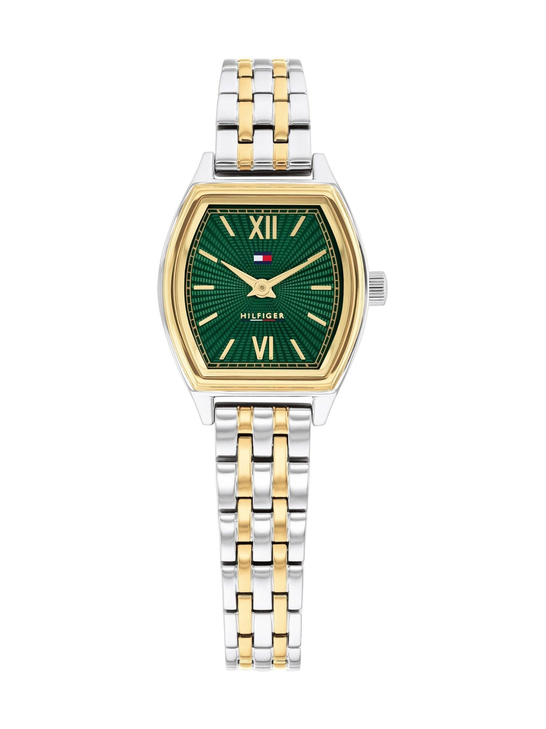 Tommy Hilfiger gold two tone watch green dial 21.5mm (British brand)
