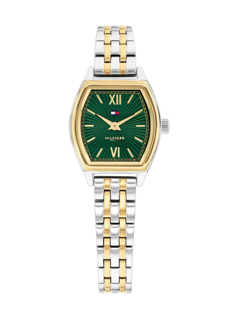 Tommy Hilfiger gold two tone watch green dial 21.5mm (British brand)