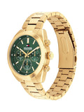 Tommy Hilfiger gold plated bracelet watch 44mm green dial - British product